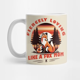 Mom fox with a little fox Mug